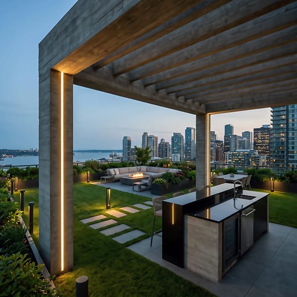 Waterfront Rooftop Sanctuary - Waterfront Penthouse Roof Terrace Lounge
