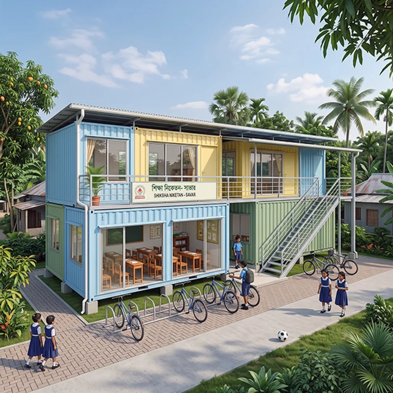 Bangladesh Shiksha Niketan - Modular School Building in Savar, Dhaka Division