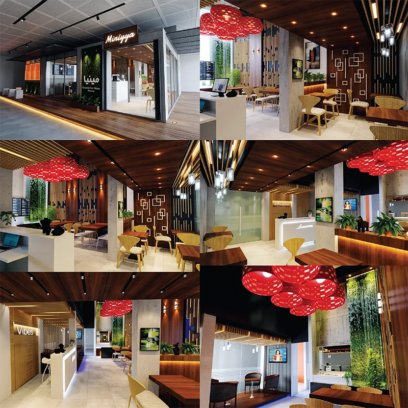 Miniyya Cafe & Dining - Commercial Interior in Gulshan Avenue, Dhaka