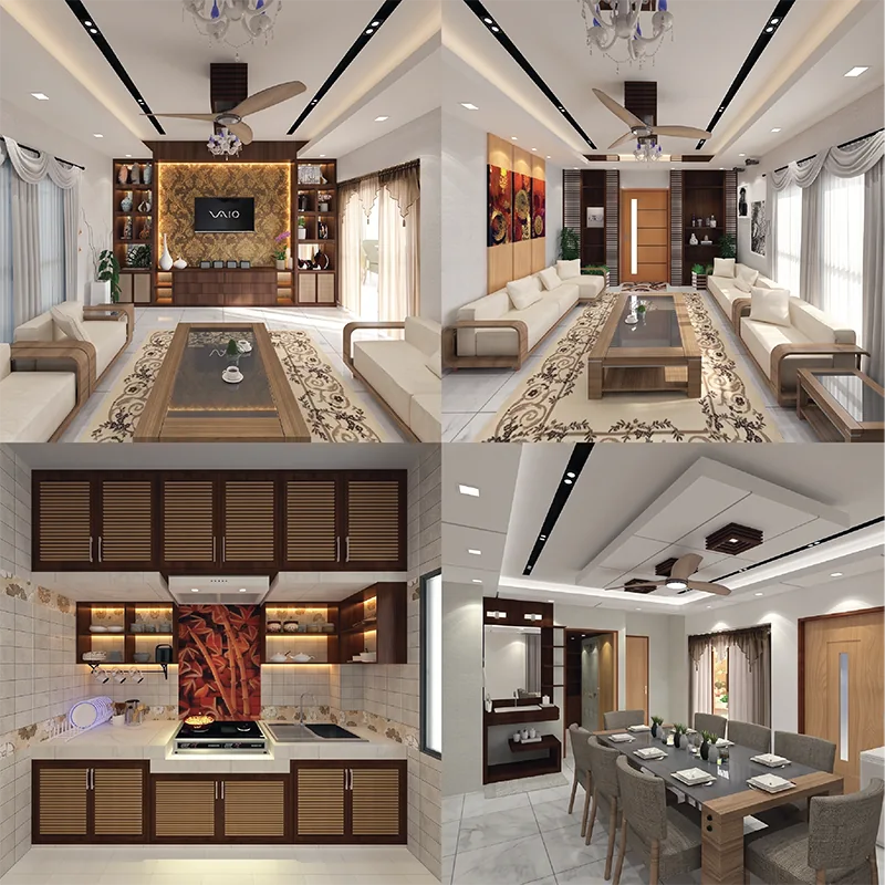 The Grand Teak Abode - Residential Interior in Zindabazar, Sylhet