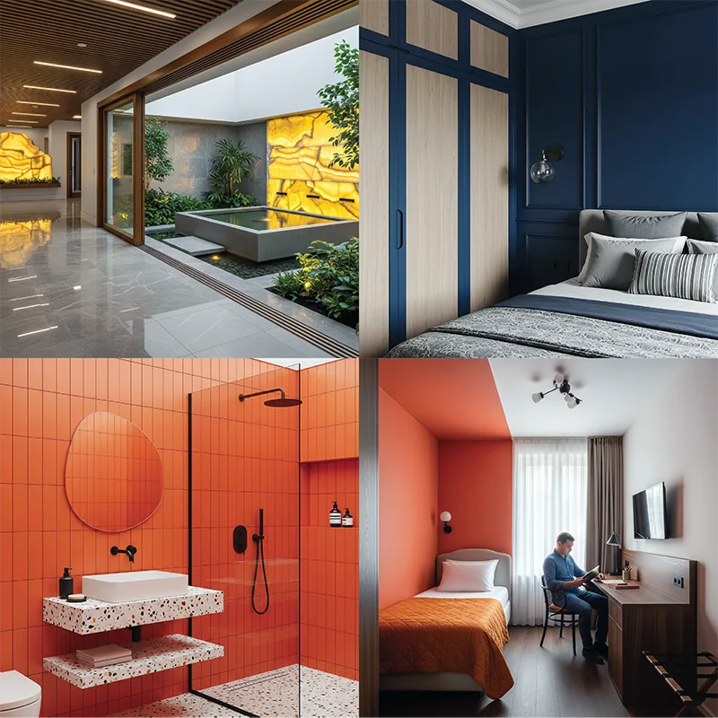 The Terracotta & Onyx Villa - Residential Interior in Uttara Sector 4, Dhaka