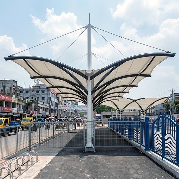 Urban Transit Passenger Terminal Canopy - Steel Structure in Urban Transit Hub, Dhaka