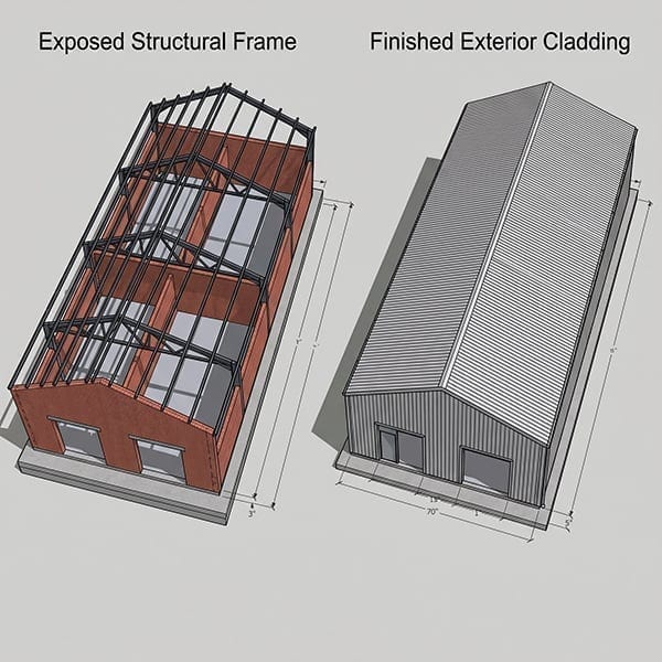 Pre-engineered Industrial Building (PEB) Model - Steel Structure in Structural Engineering Lab